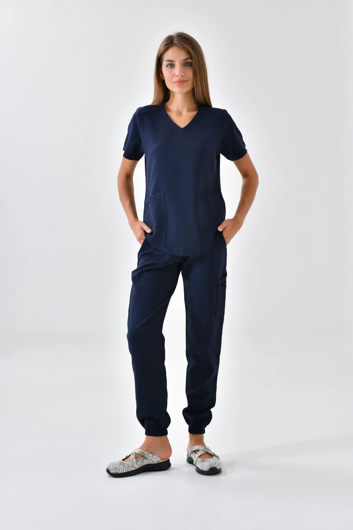 Navy Jogger Scrub Set — Navy — model MD-2206-NVY, view 1