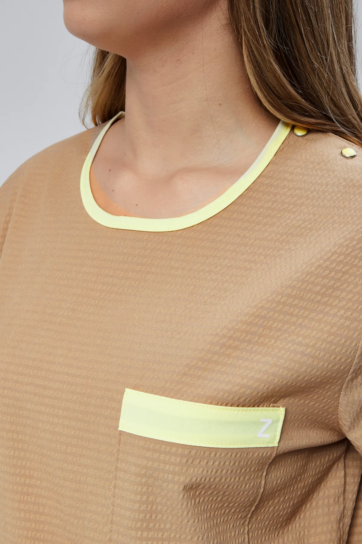 Camel Scrub Top — Camel — model MD-2230-CML, view 1