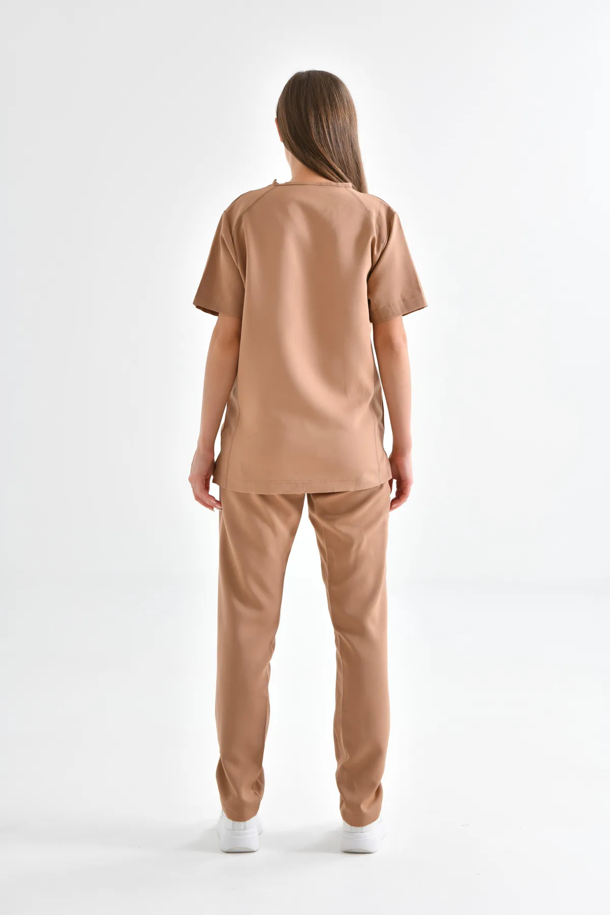 Camel V-Neck Scrub Set — Camel — model MD-2204-CML3, view 1