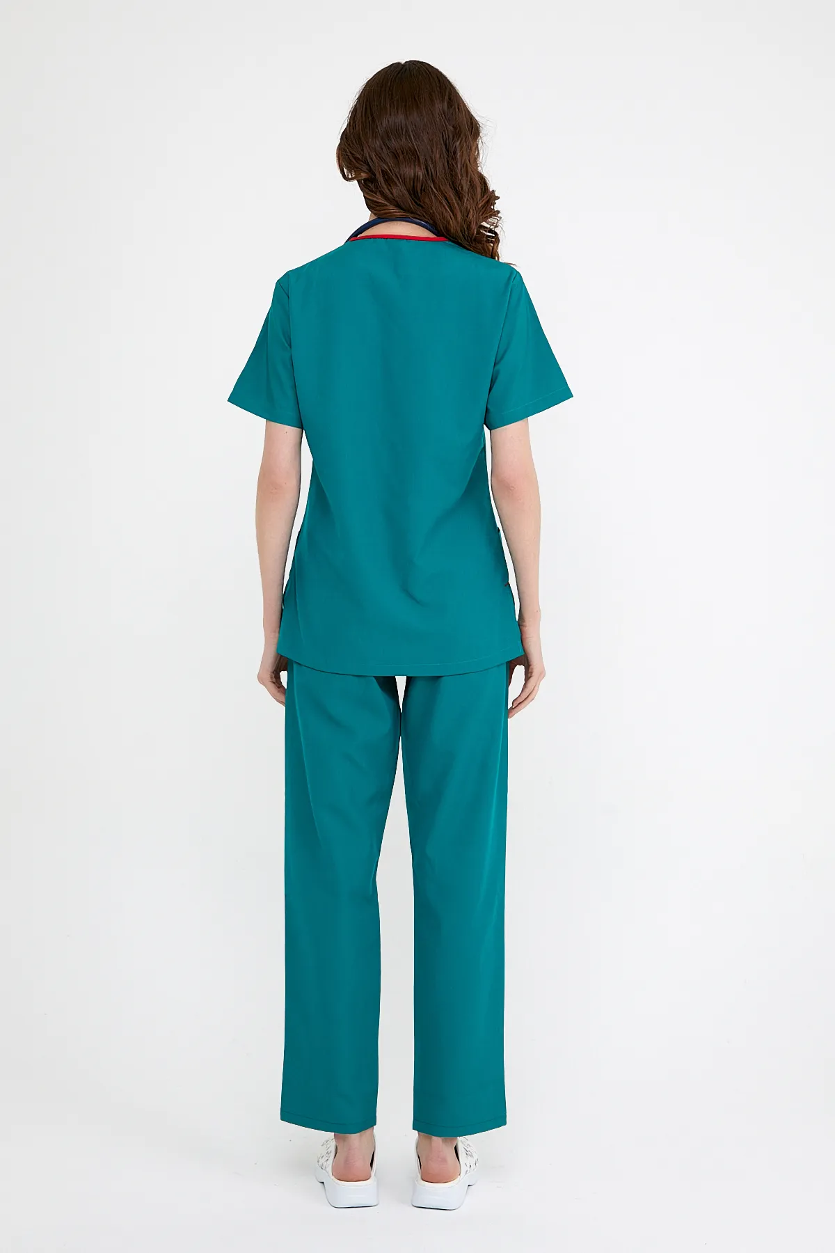 Petrol V-Neck Scrub Set — Petrol — model MD-2204-PET6, view 1