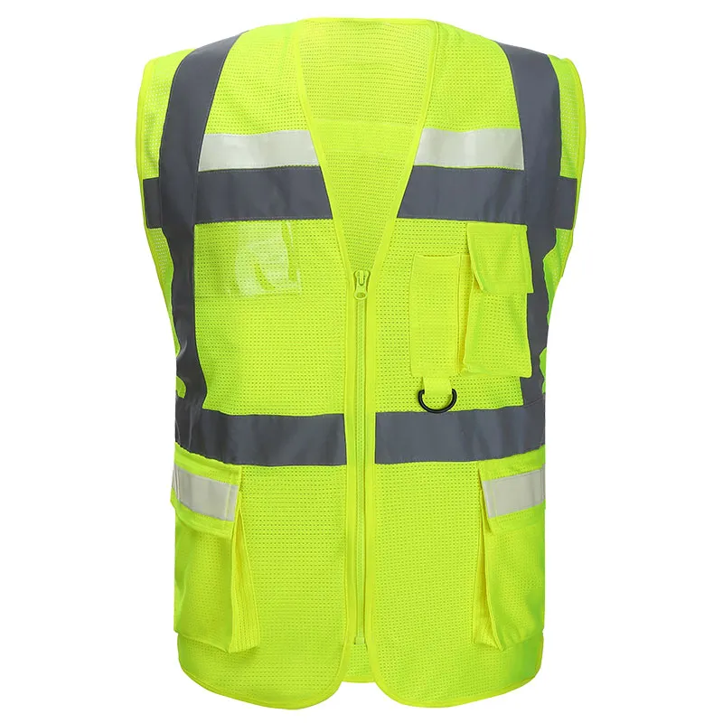 Mesh Multi-Pocket Hi-Vis Vest — workwear reference WW-1008, view 1