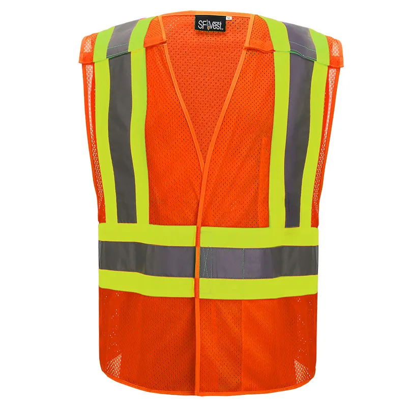 Tweekleurig hi-vis-vest van mesh — WW-1020