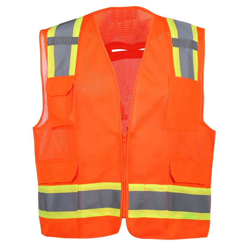 Veiligheidshesje van mesh met fluorescerende bies — WW-1021