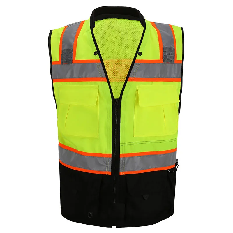 Two-Tone Mesh Vest, Black Bottom — workwear reference WW-1024, view 1