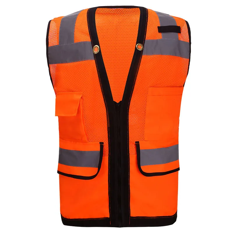 Five-Pocket Two-Tone Mesh Vest — workwear reference WW-1026, view 1