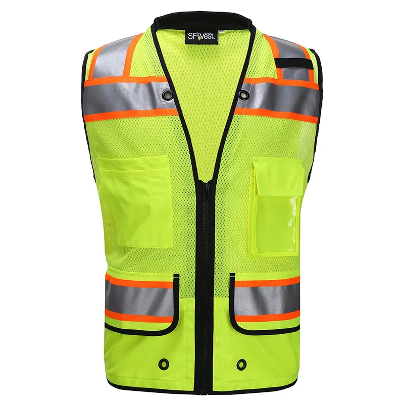 Multi-Pocket Hi-Vis Work Vest — workwear reference WW-1033, view 1