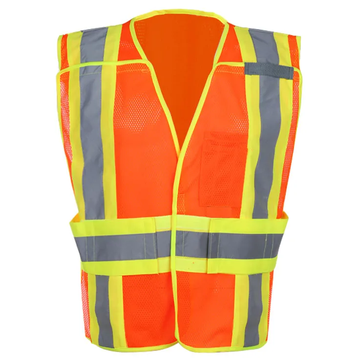 Mouwloos mesh-vest in fluorescerend oranje — WW-1035