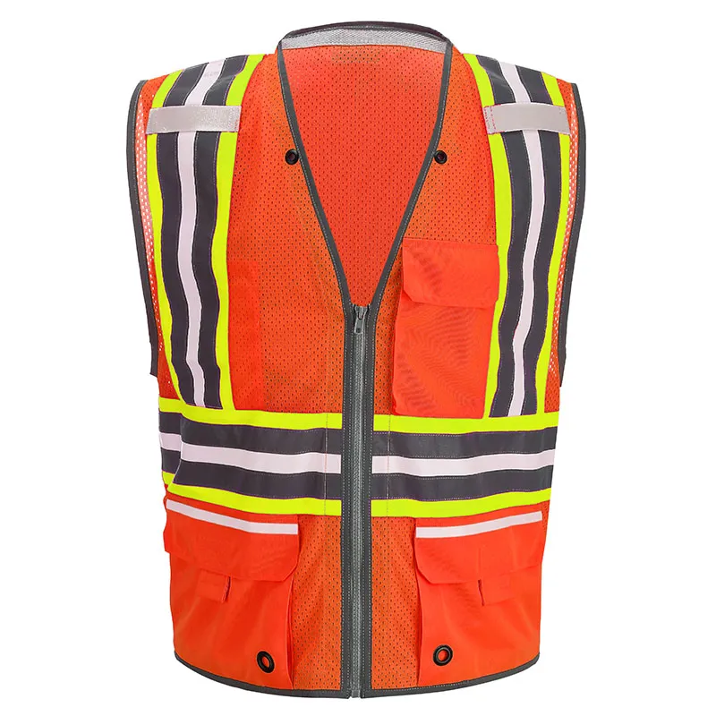Segmented-Tape Safety Vest — workwear reference WW-1037, view 1