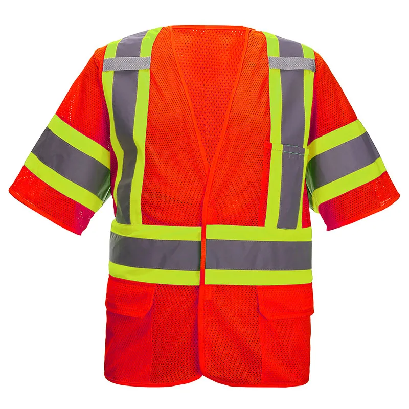 Two-Tone Hook-and-Loop Safety Vest — workwear reference WW-1043, view 1