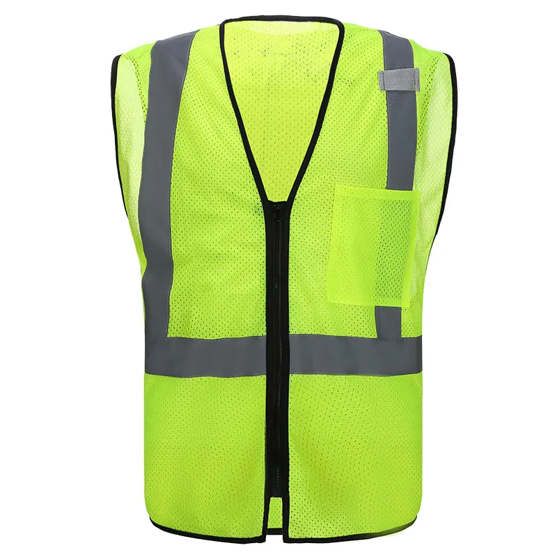 Mesh Hi-Vis Zip Vest — workwear reference WW-1046, view 1