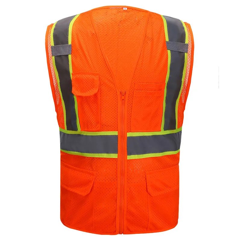 Mesh Multi-Pocket Safety Vest — workwear reference WW-1052, view 1