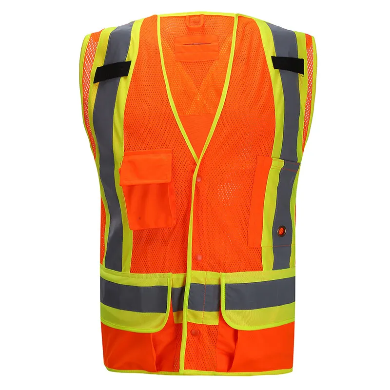 Warnweste mit vielen Taschen — workwear reference WW-1062, view 1