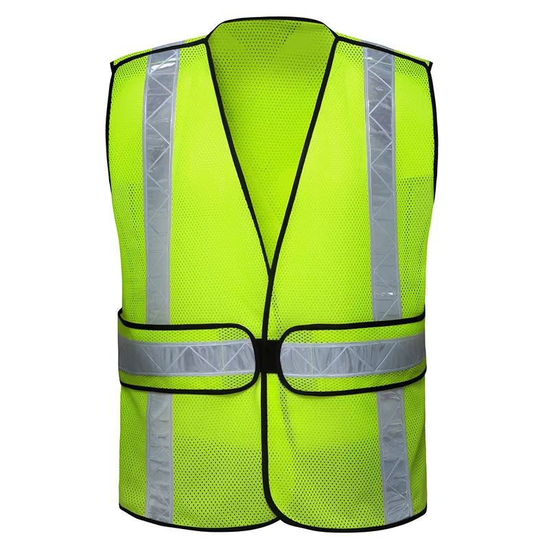 Geel mesh veiligheidshesje met X-rug — WW-1064