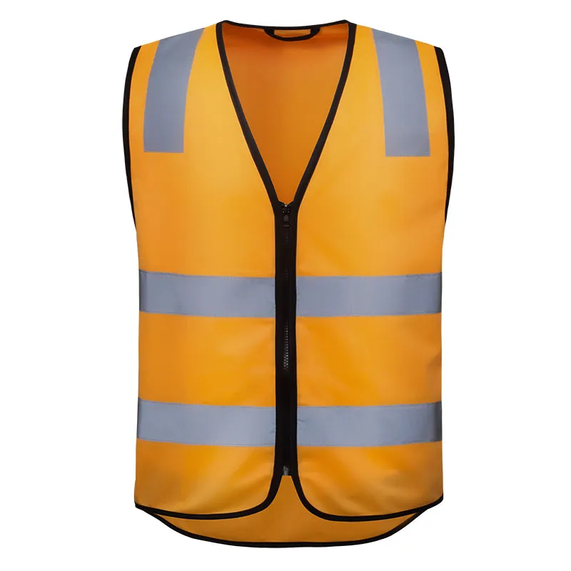 Fluorescerend oranje hesje met ritssluiting — WW-1075