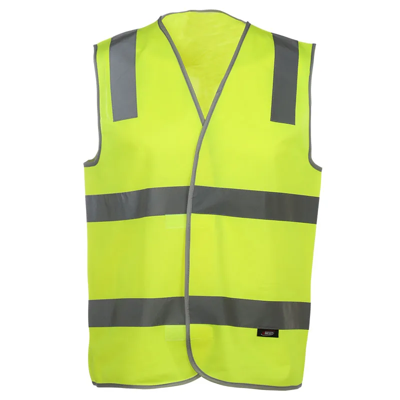 Chaleco básico amarillo fluorescente — workwear reference WW-1077, view 1