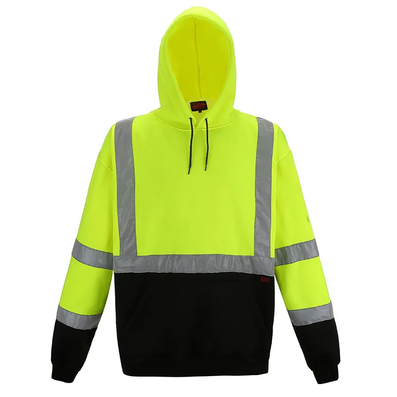 Chaqueta de alta visibilidad con capucha y cremallera — WW-1134