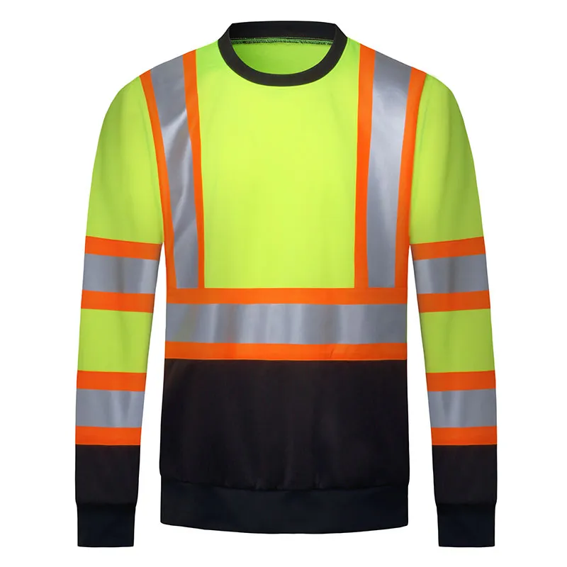 Sudadera de alta visibilidad con bloques de color amarillo/naranja — WW-1135