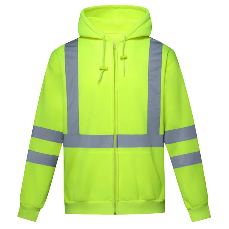 Sudadera con capucha de alta visibilidad con cremallera completa — WW-1136