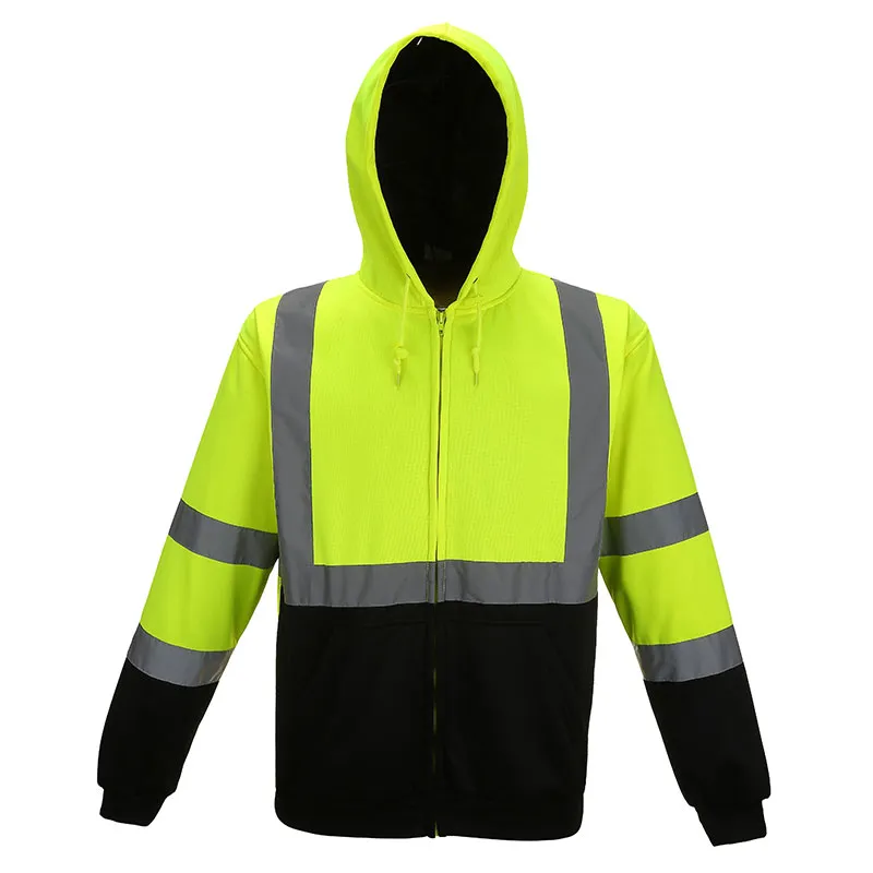 Sudadera de alta visibilidad con capucha y cremallera — WW-1137