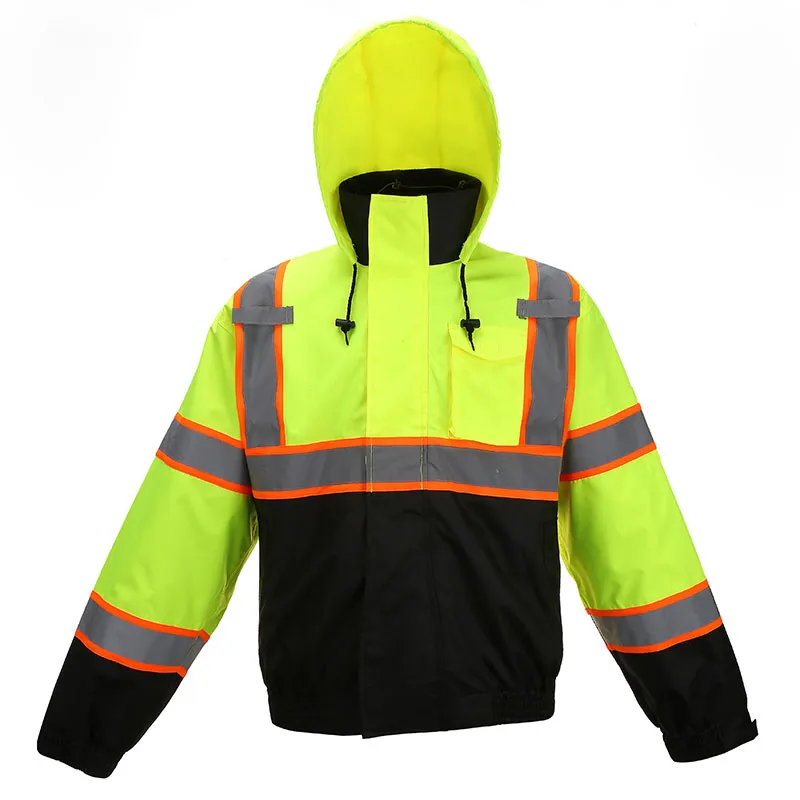 Windproof Hi-Vis Winter Jacket — workwear reference WW-1154, view 1