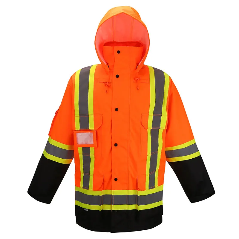 Padded Hi-Vis Winter Coat — workwear reference WW-1158, view 1