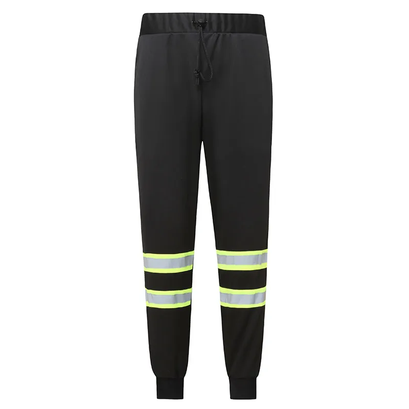 Black Work Pants with Reflective Strips — WW-1163