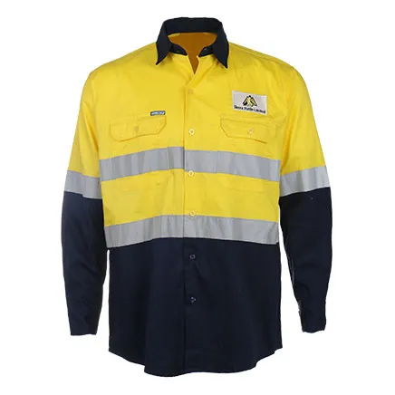 Camisa de trabajo reflectante con cierre de botones — WW-1168