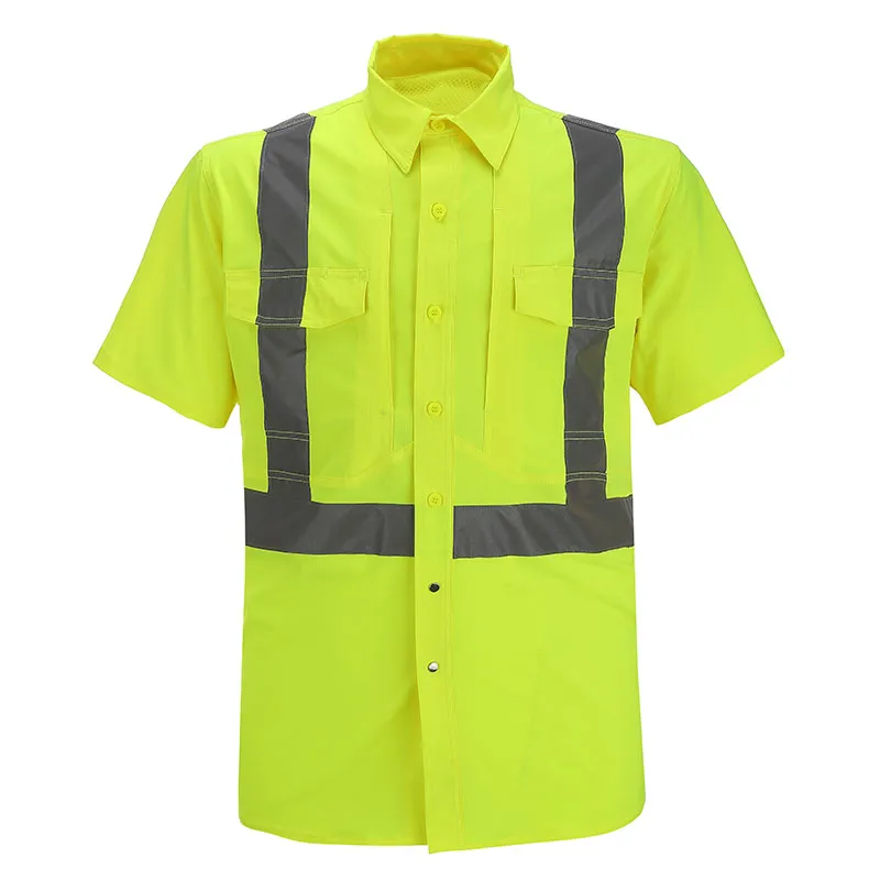 Camisa de trabajo de alta visibilidad de manga corta — WW-1171